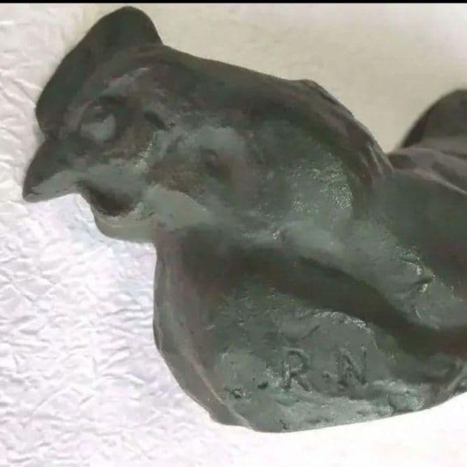 82B39彫刻 鉄製品 置物 文鎮 骨董置物 骨董品