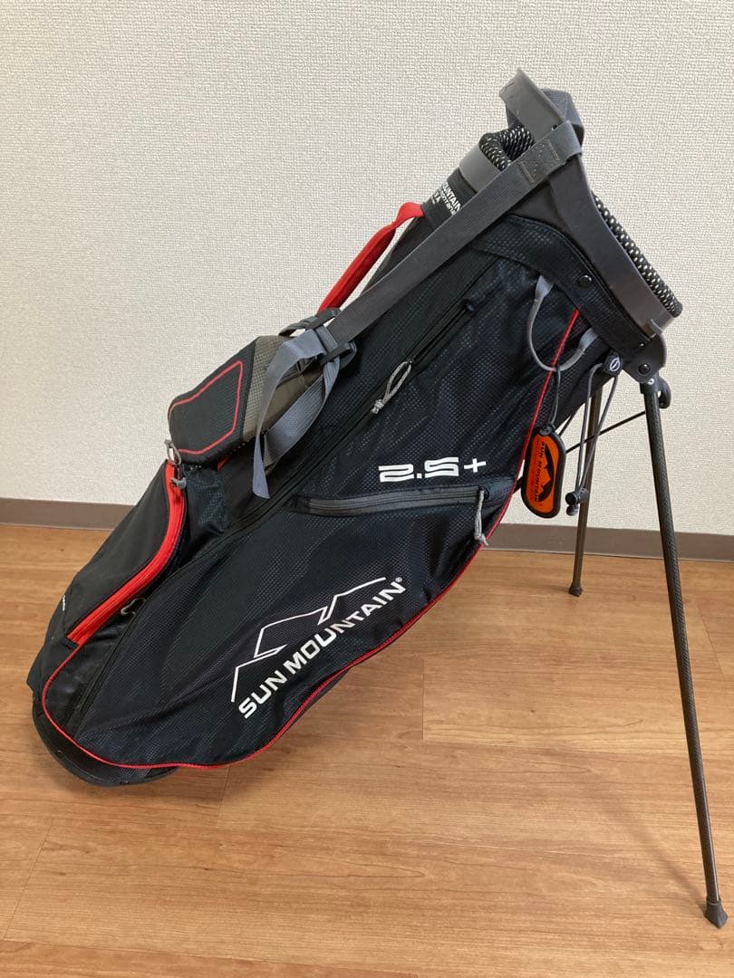 SUN MOUNTAIN 2.5+ キャディバッグ ブラック/レッド