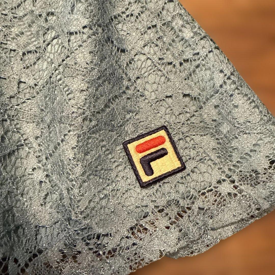 FILA テニスウェア レース　セットアップ深緑色