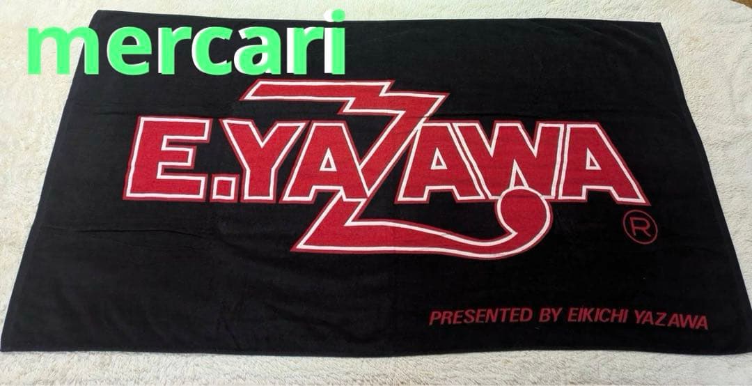 矢沢永吉SBTスペシャルビーチタオル　（ロゴ蓄光）ブラック/レッド