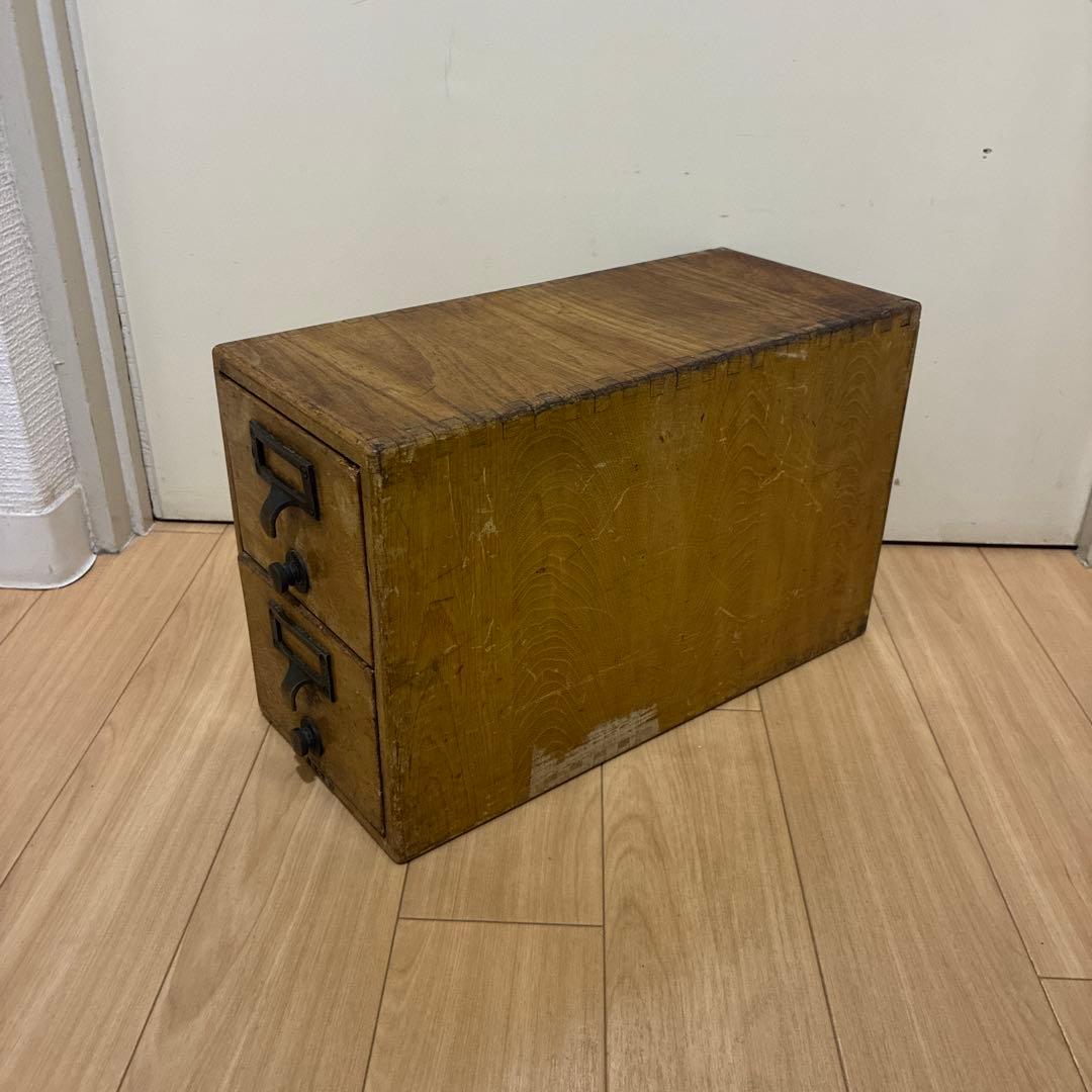 古道具 ヴィンテージ 丸善 図書カード入れ 小引出し