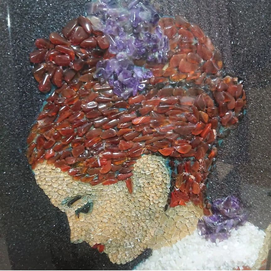 フラゴナール 読書をする女 宝石画 貴石画 油絵