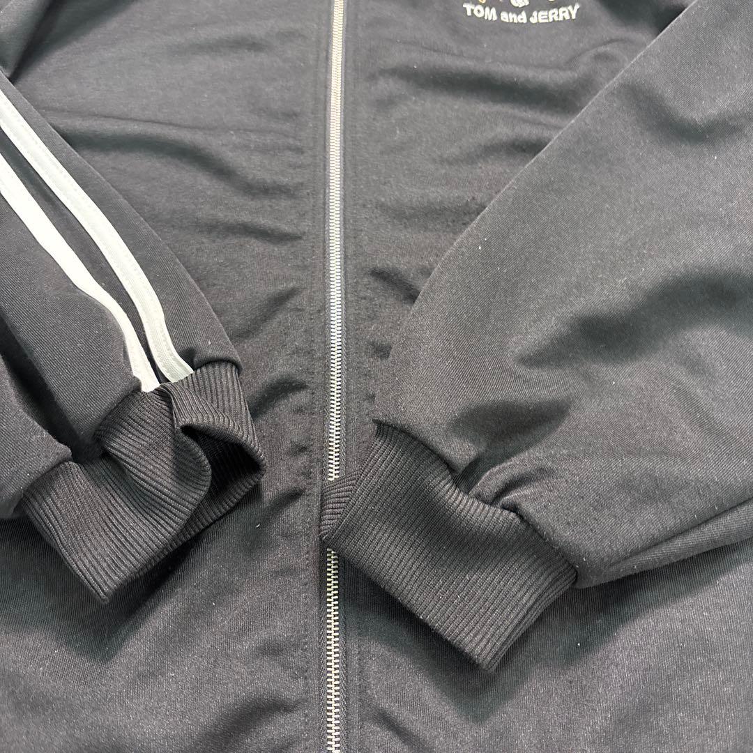 8LA1 TOM and JERRY 刺繍　トラックジャケット　ジャージ　黒