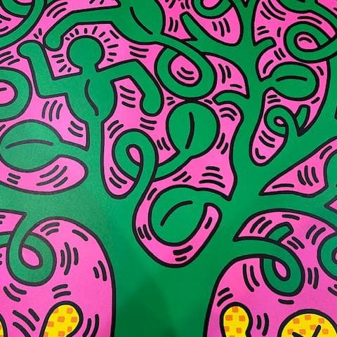 額装品/Tree of Life 1985 キース ヘリング/アートポスター