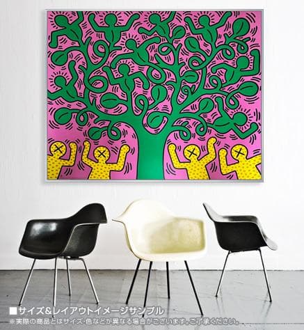 額装品/Tree of Life 1985 キース ヘリング/アートポスター