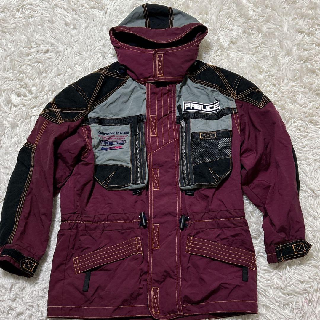 【2414】FABLICE レアカラー　スキーウェア エンジ色　M