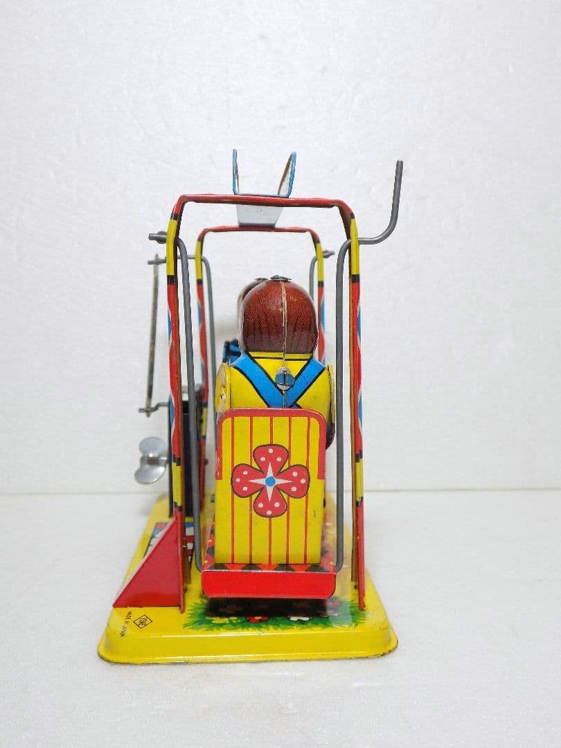 希少　米屋ブリキ　ゼンマイ【PLAYFUL ANIMAL SWING】動作品