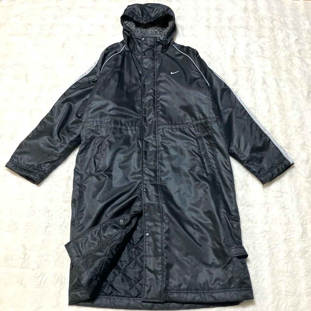 ナイキ ベンチコート 裏ボア ダブルジップ ブラック XXL 大きいサイズ