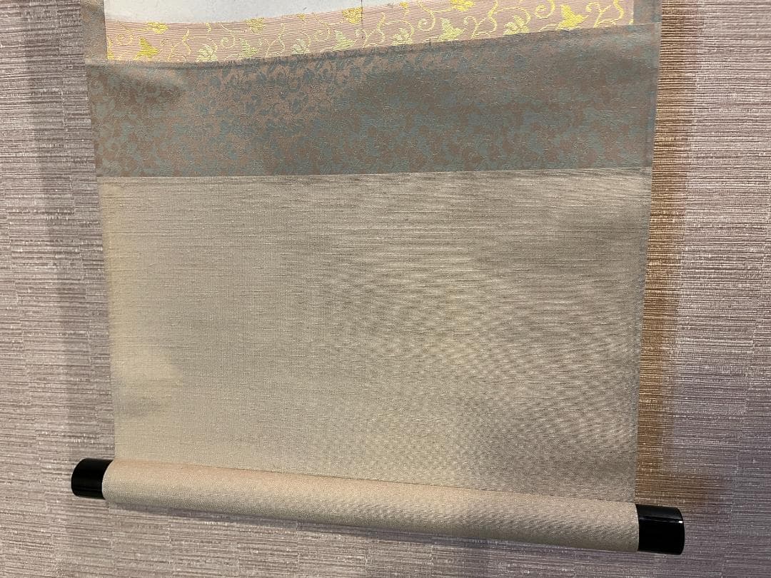 泰道　茶掛軸　水上青々翠　一行　茶道具