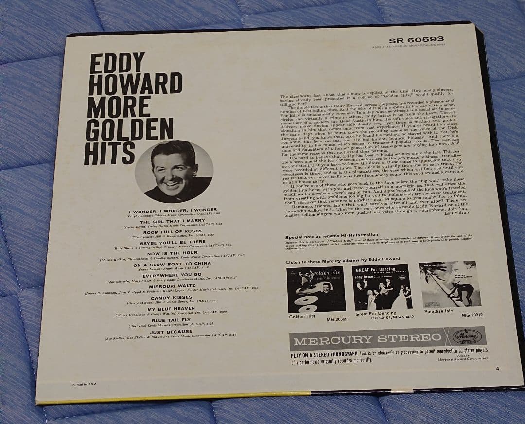 洋楽 Eddy Howard More Golden Hits SR 60593