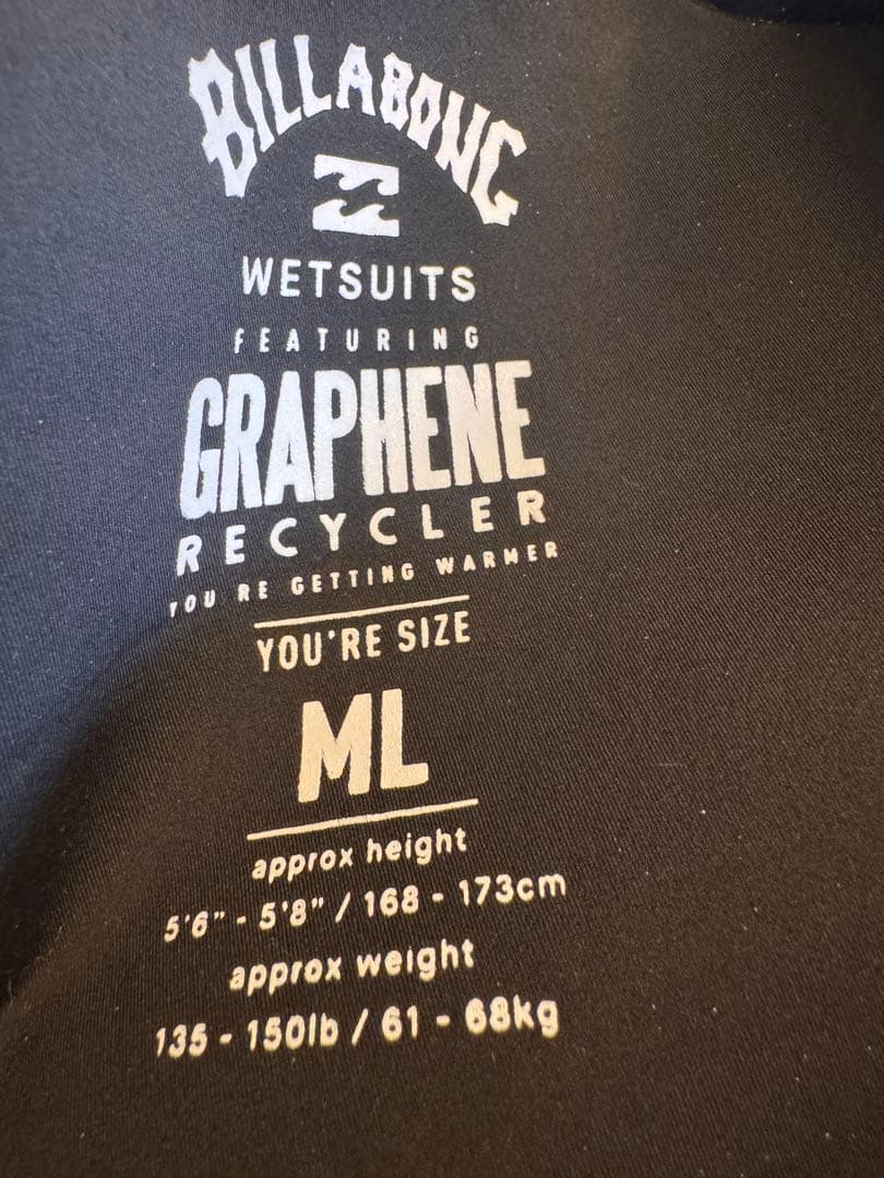 ペレゾウ 送料込ビラボBILLABONG セミドライウエットフルスーツML