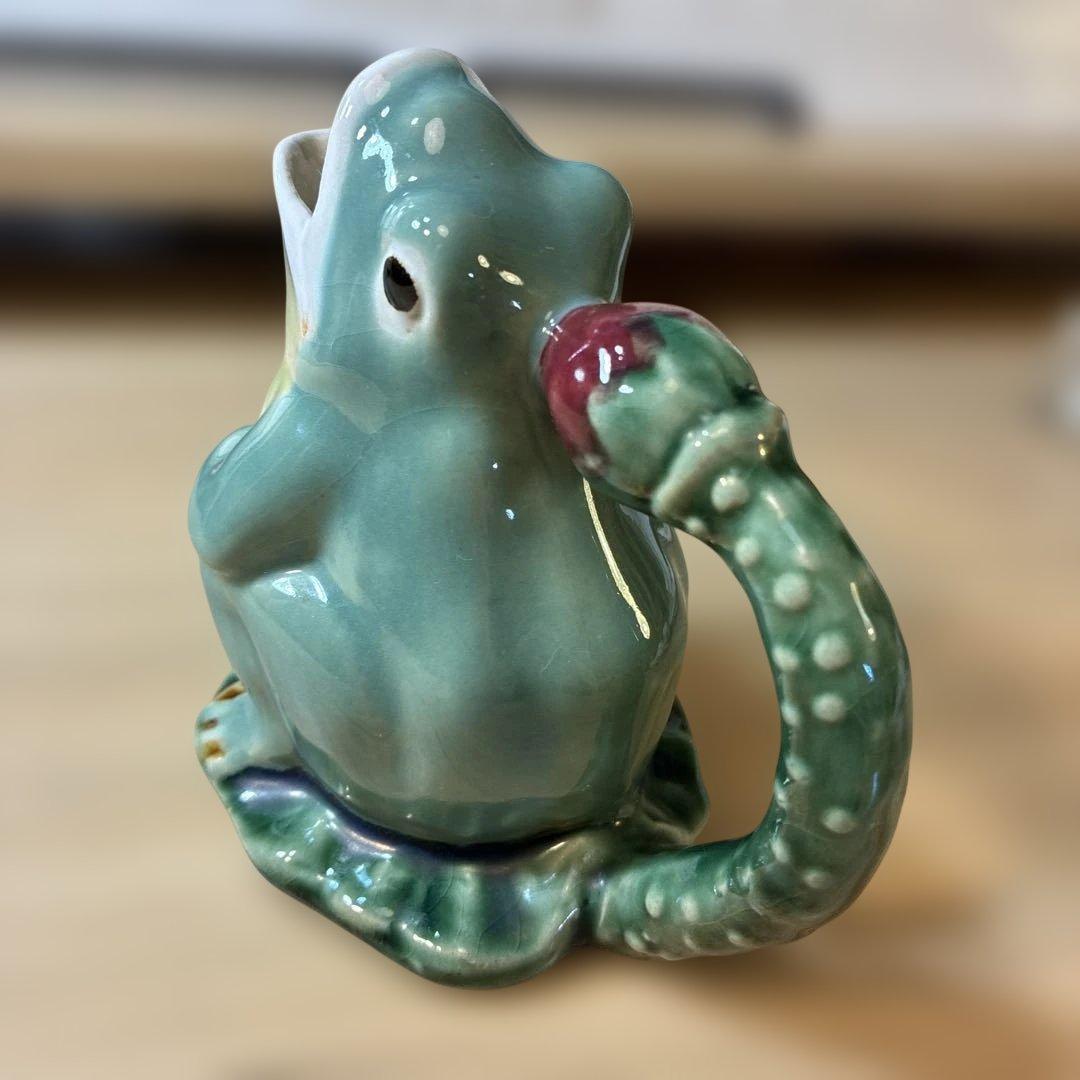 希少　Athezza France カエル バルボティーヌ 陶器 ミニピッチャー