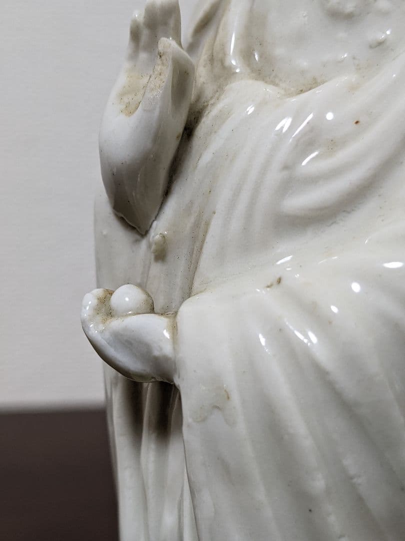 ⭐高橋道八造 珍品！遺品 極めて稀 仏教美術 白磁 観音菩薩立像 仏像 骨董品