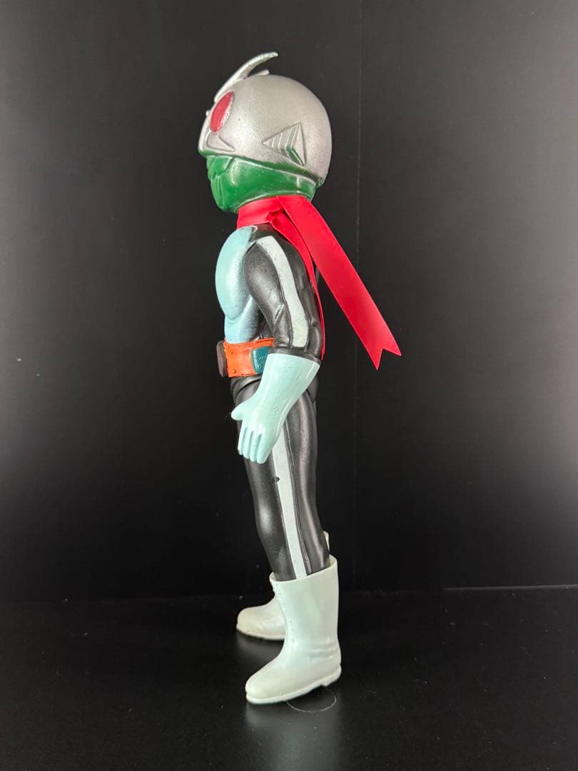仮面ライダー 旧バンダイ 1本線 ブリキベルト ソフビ 面取れ