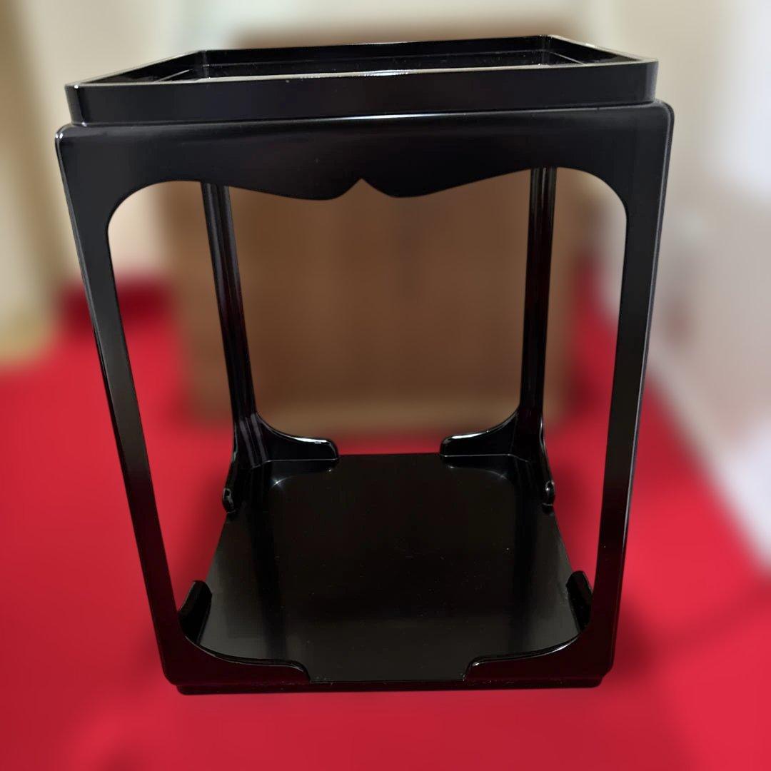 品茶道具 塗師 木製黒真塗 高麗卓 煎茶道具 茶棚 棚 置棚 茶台 水指棚