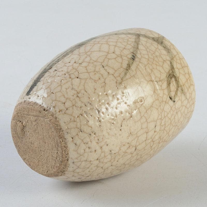 茶道具　山口錠鉄造　古瀬戸　茶入　仕覆付　共箱　V　9357