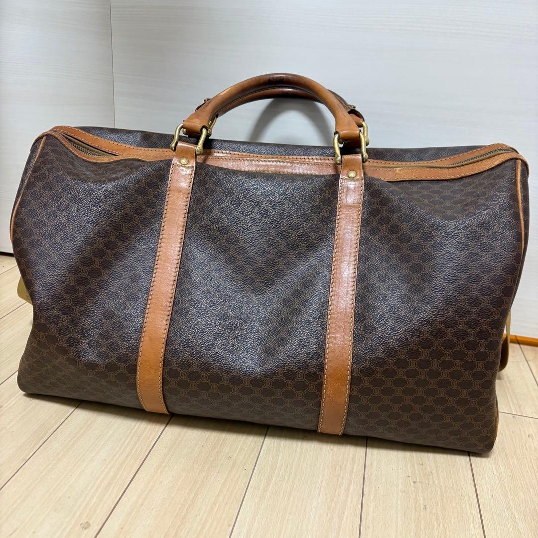 CELINE セリーヌ　マカダム　ボストンバッグ　ショルダー付き　旅行バッグ