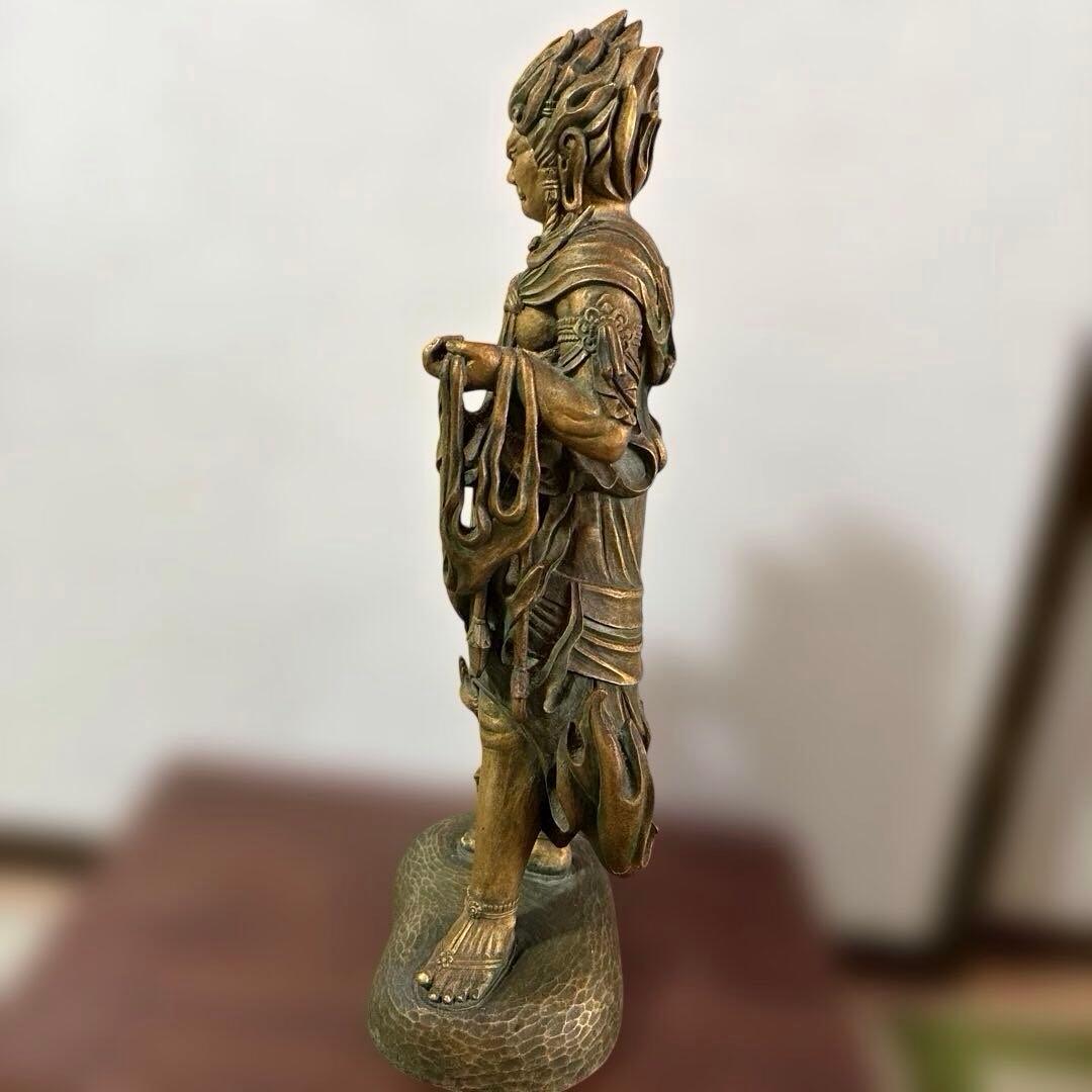 松久宗林　不動明王　青銅　仏像　美品