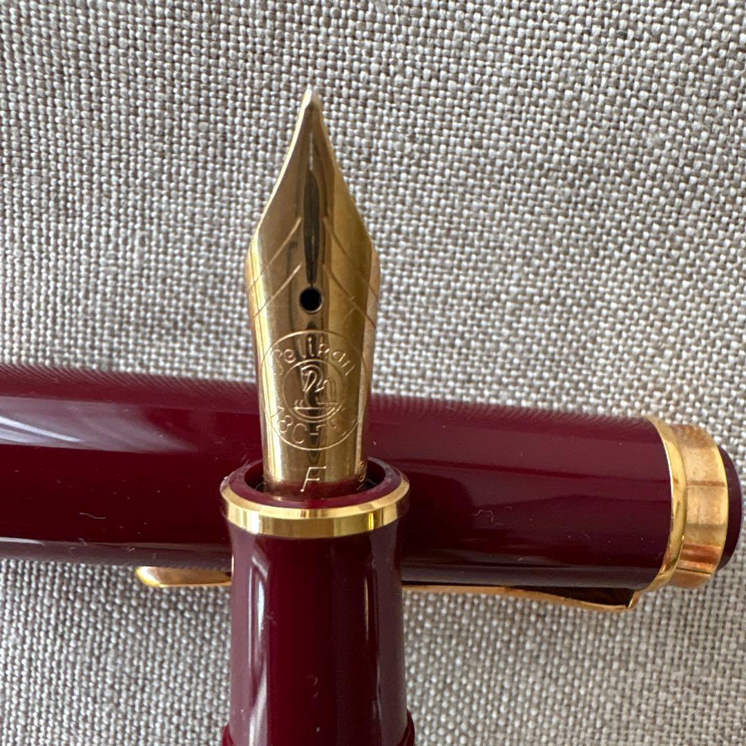 Pelikanペリカン 万年筆 旧型 18C-750 バーガンディ　吸入式