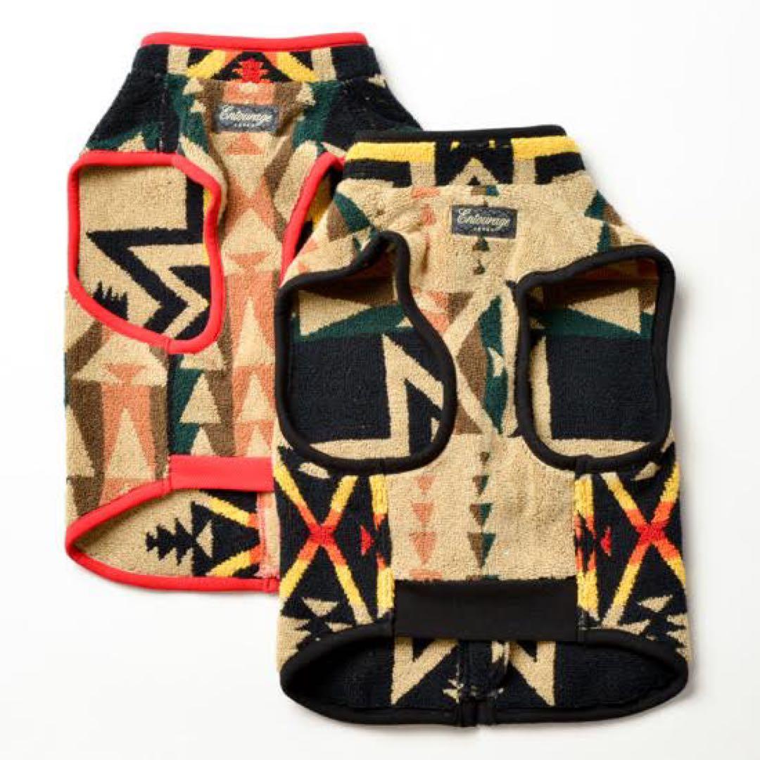 新品PENDLETON×entourage別注ドッグウェア／黒×ベージュ