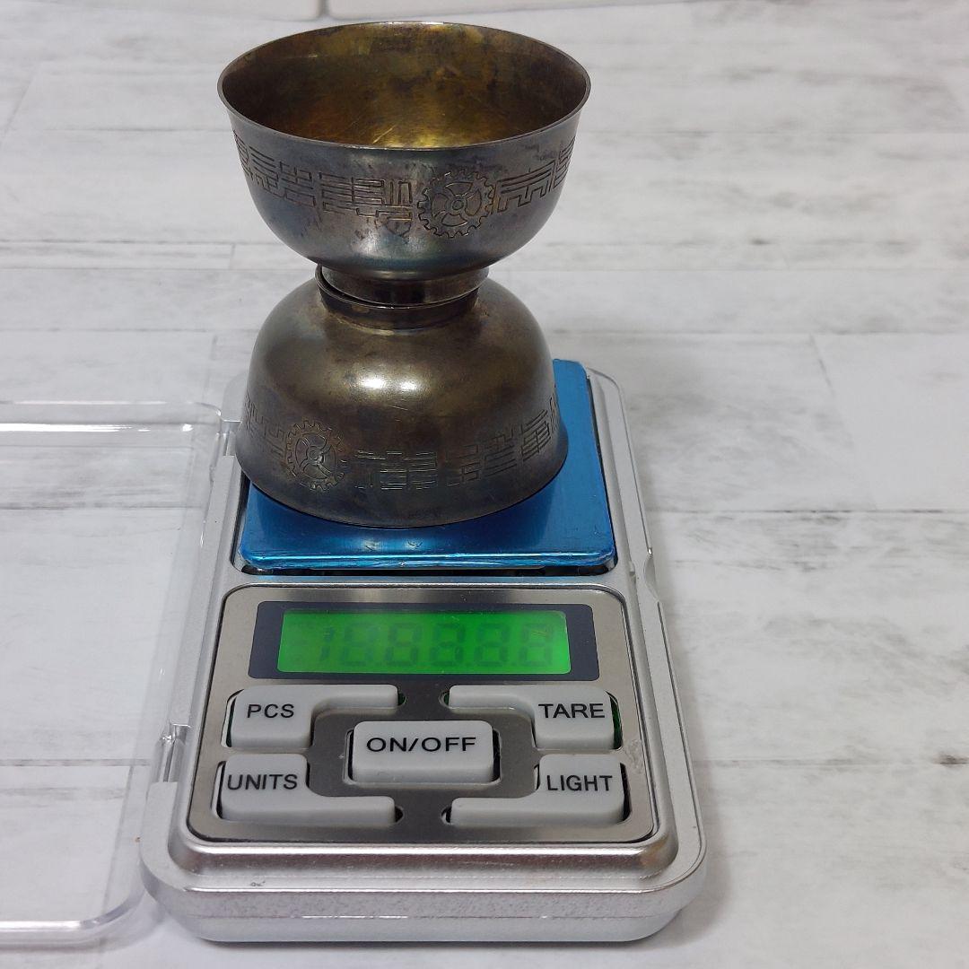【希少品　レア】純銀杯2つ　2つ合わせて約53g　純銀記載有り　工芸品