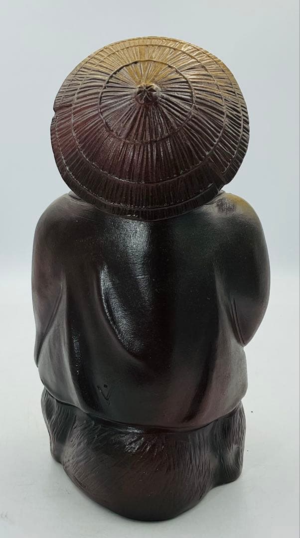 ◉長老作家・吉延英秀先生　備前焼狸置物　縁起物　未使用【228-2】◉