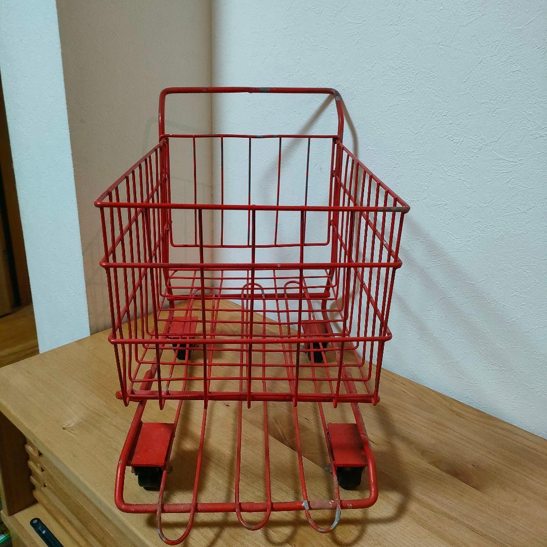 赤い 鉄製　アンティーク キャリーワゴン