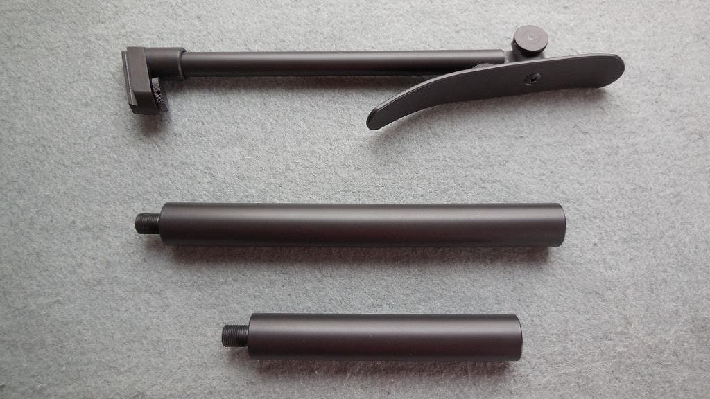 マルゼン　ワルサーP38デタッチャブル用　ストック+サイレンサー1本　カスタム品