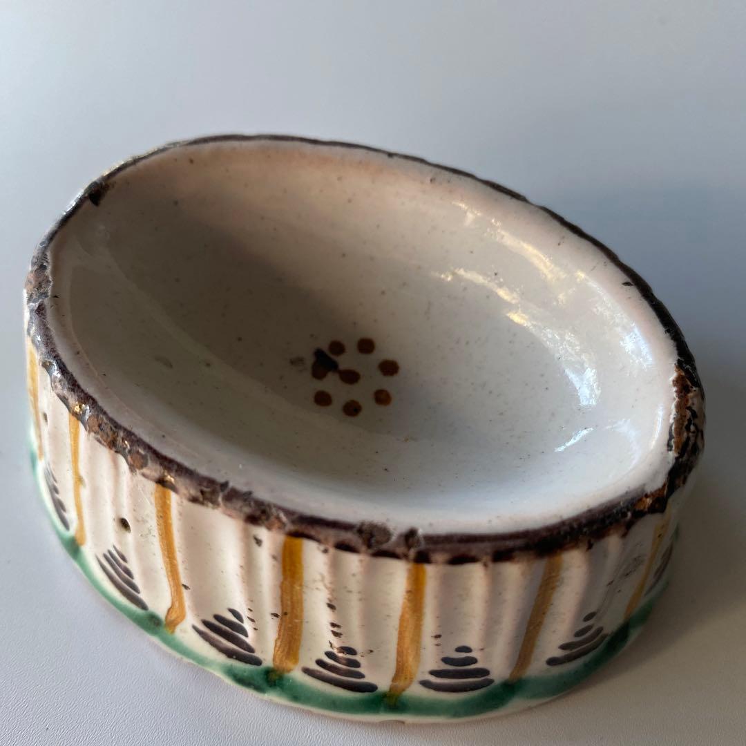 錫釉 ファイアンス 蓋置 18世紀 フランス デルフト 骨董 アンティーク 茶人