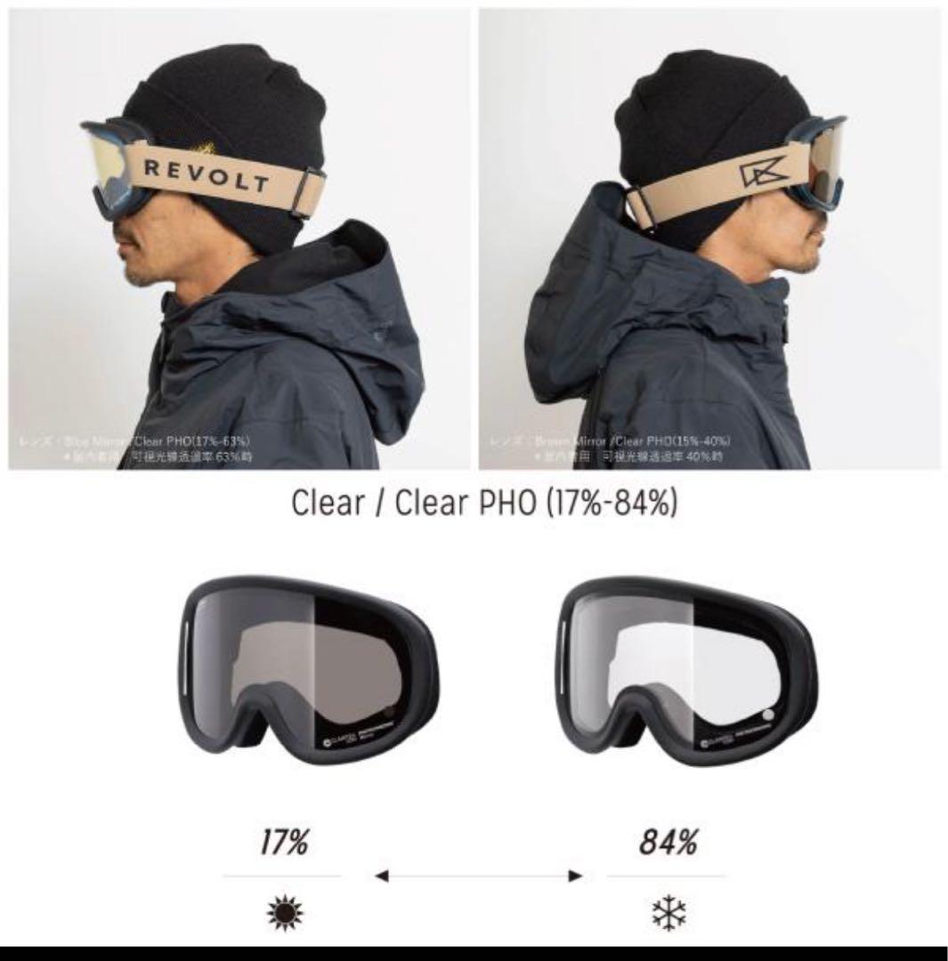 リボルト REVOLT SUPER LIGHT FRAME clear調光レンズ