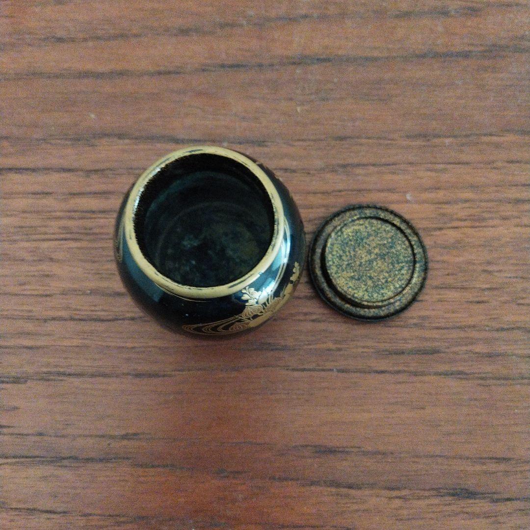 漆　芯切　茶入　黒柿　江戸 (唐津、李朝、丹波、古伊万里)