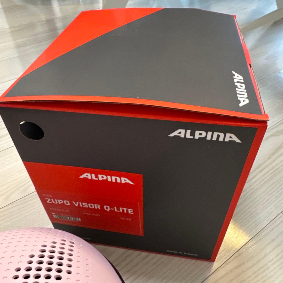 ALPINAピンク スキー　ヘルメット　ジュニア　子供