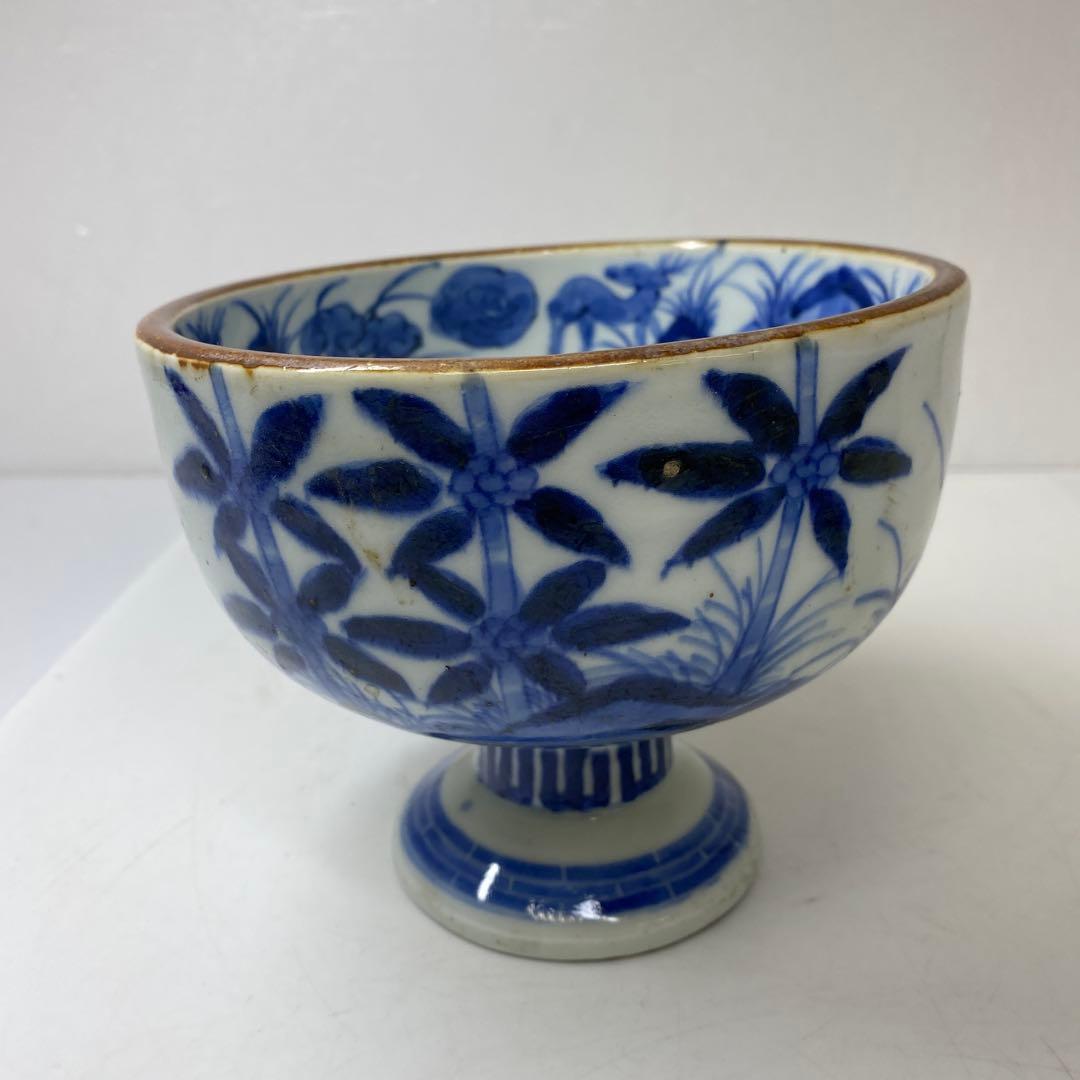 古伊万里　染付盃洗　中皿　蕎麦猪口色々　9点タコサ　東さ7-0323②