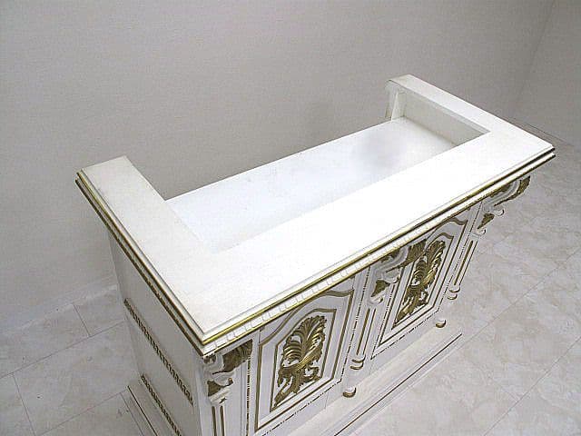 ロココ様式レジカウンター　　アンティーク調/ロココ調/レジ台/受付カウンター