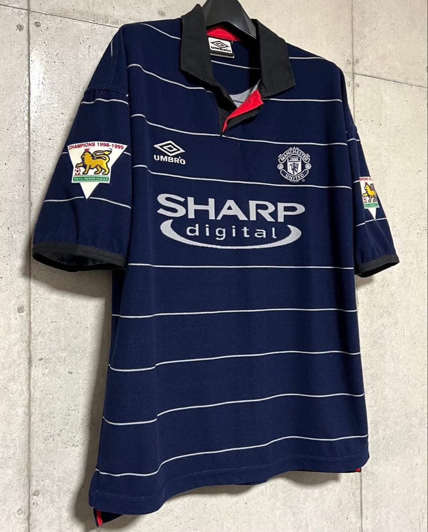 【極美品！】99/00 マンチェスター・U ♯7 ベッカム【Mサイズ】パイル地