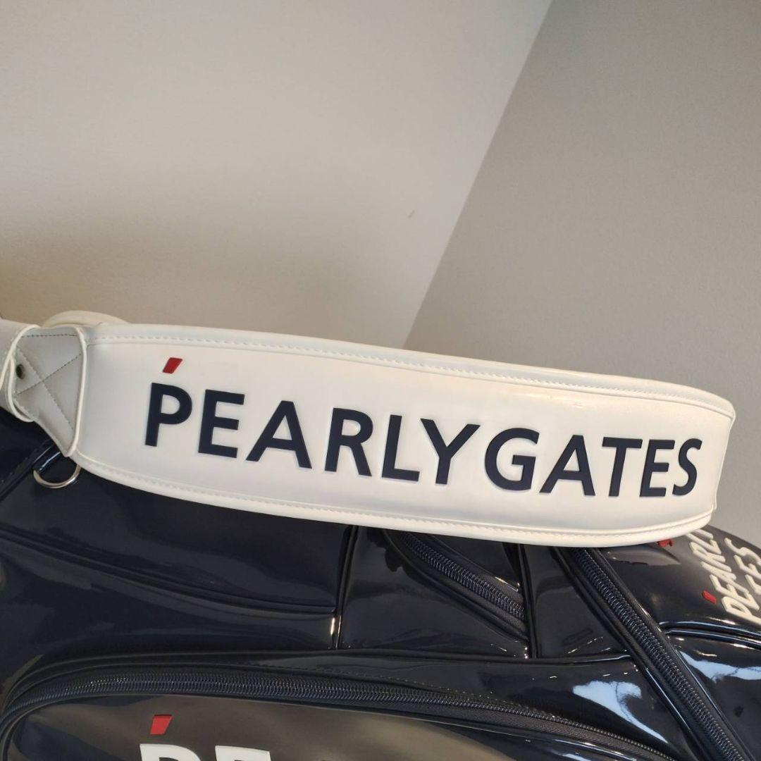 美品【パーリーゲイツ】エナメルキャデイバッグ　ネイビー