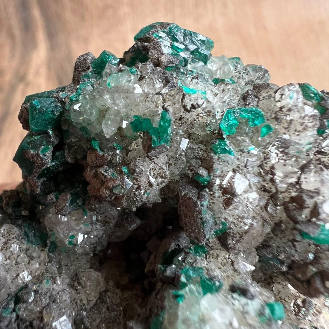 サービス品 ダイオプテーズ 水晶 共生 鉱物 標本 原石