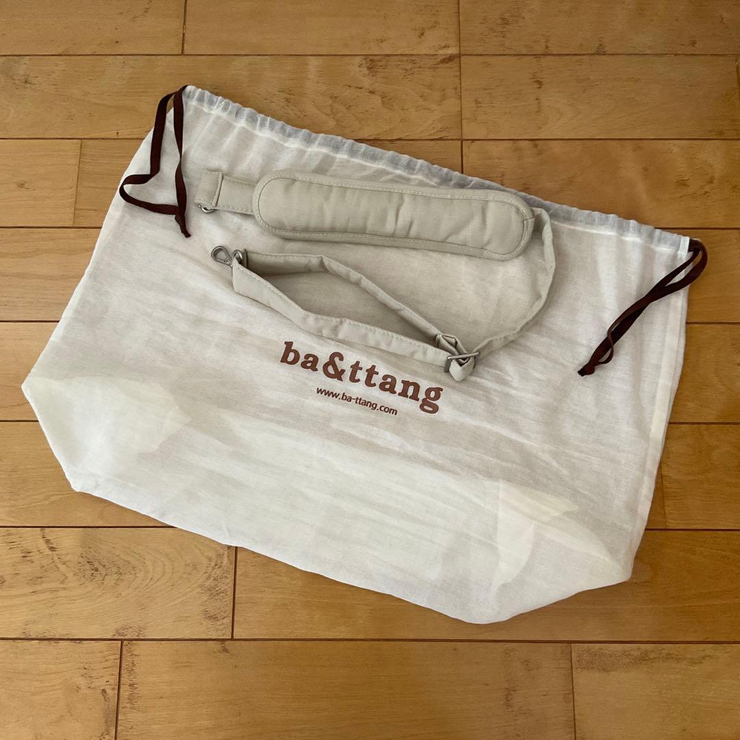 ba&ttang メッシュキャリーバッグ ベージュ　Lサイズ