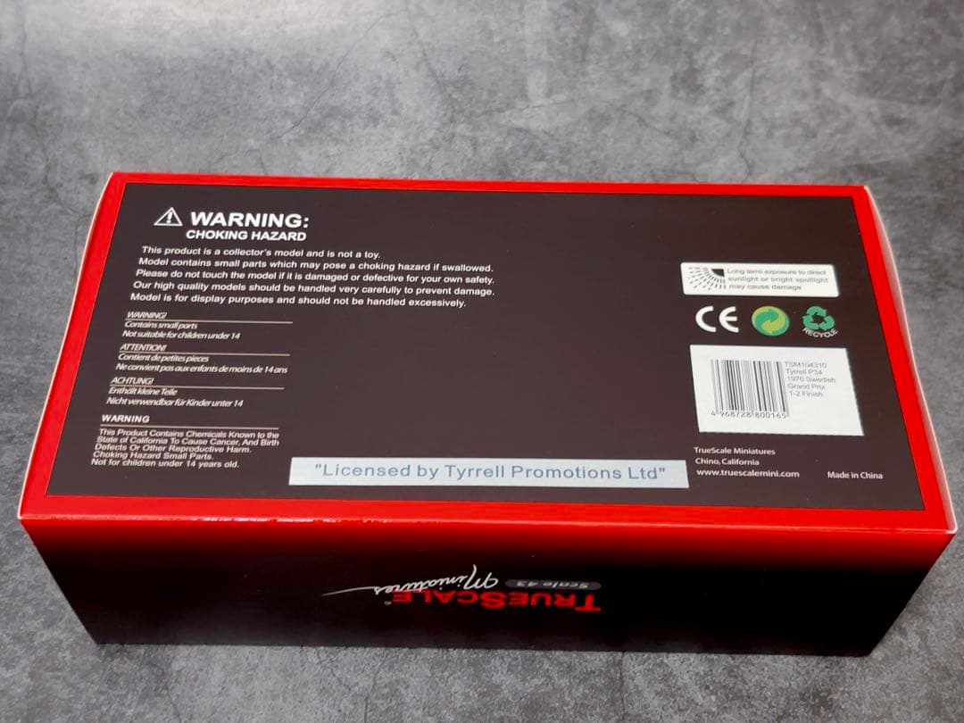 限定500台　TSM 1/43 タイレル P34 1976 スウェーデンGP