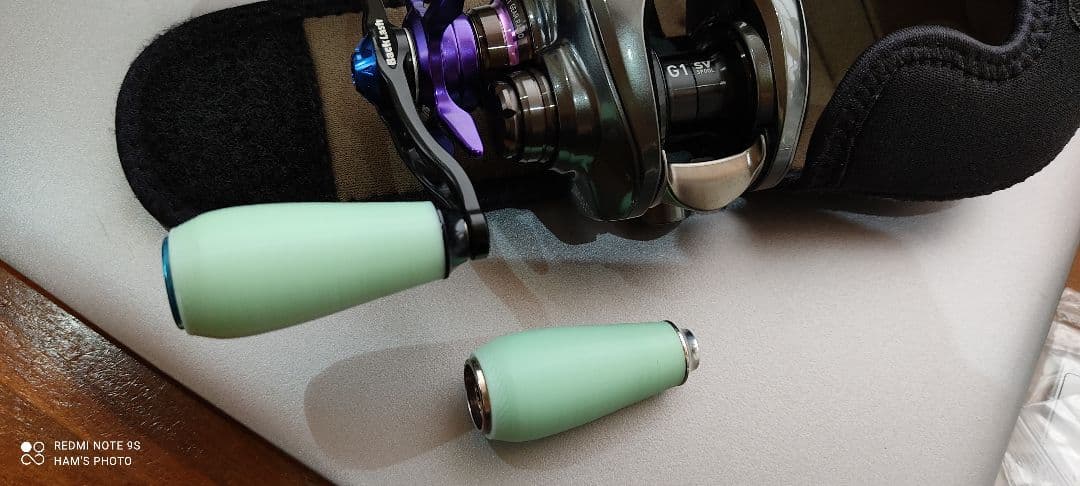 ハンドメイドノブ　TPR（ラバー素材）タイプJ4ミント　2個