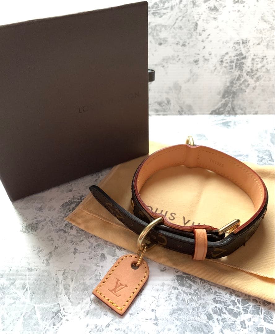 ルイヴィトン M58071 モノグラム コリエ バクスター 首輪 犬