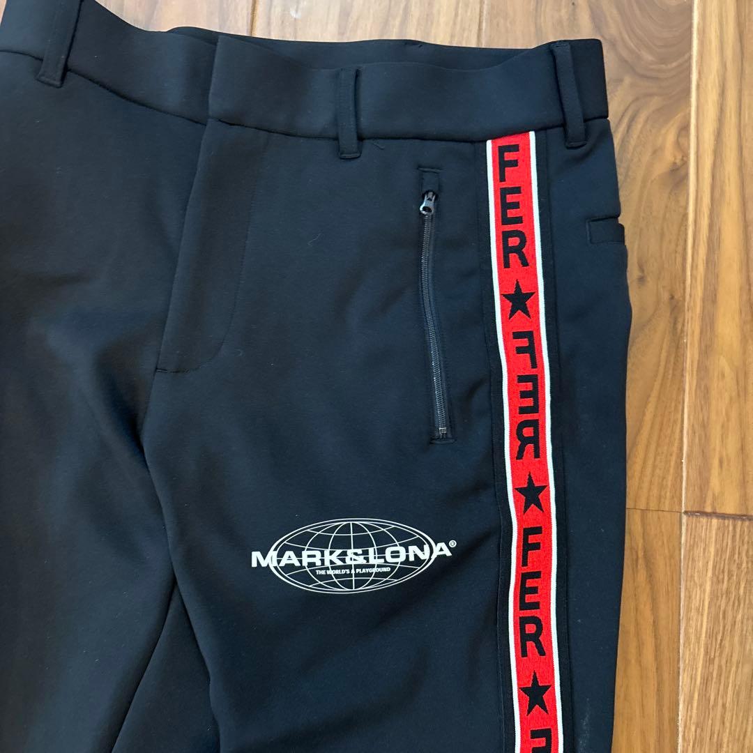 美品MARK&LONA ブラック ジョガーパンツ