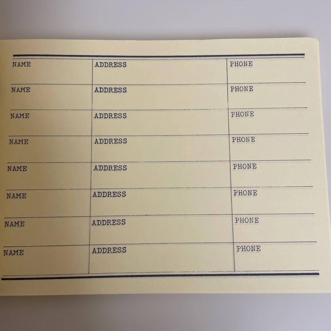 【匿名配送】未使用　アドレス帳　ノート　文房具　年代物　レトロ