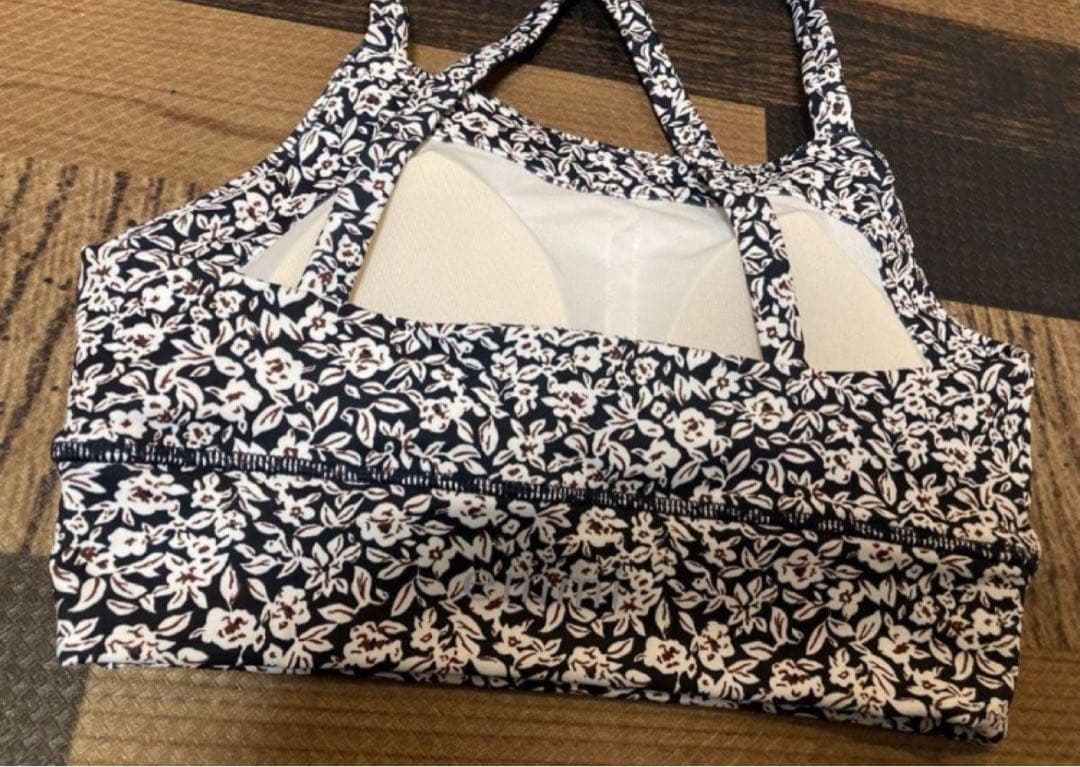 極美　emmi yoga エミヨガ　ヨガウェア　ネイビー×ホワイト S