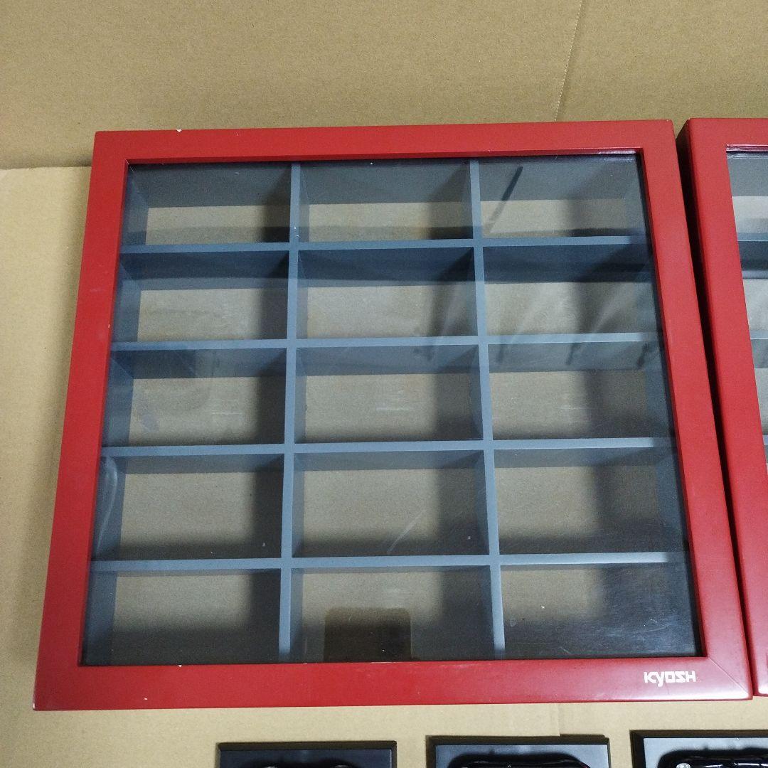 京商 木製ディスプレイケース 2個 ミニカー14台 まとめ売り