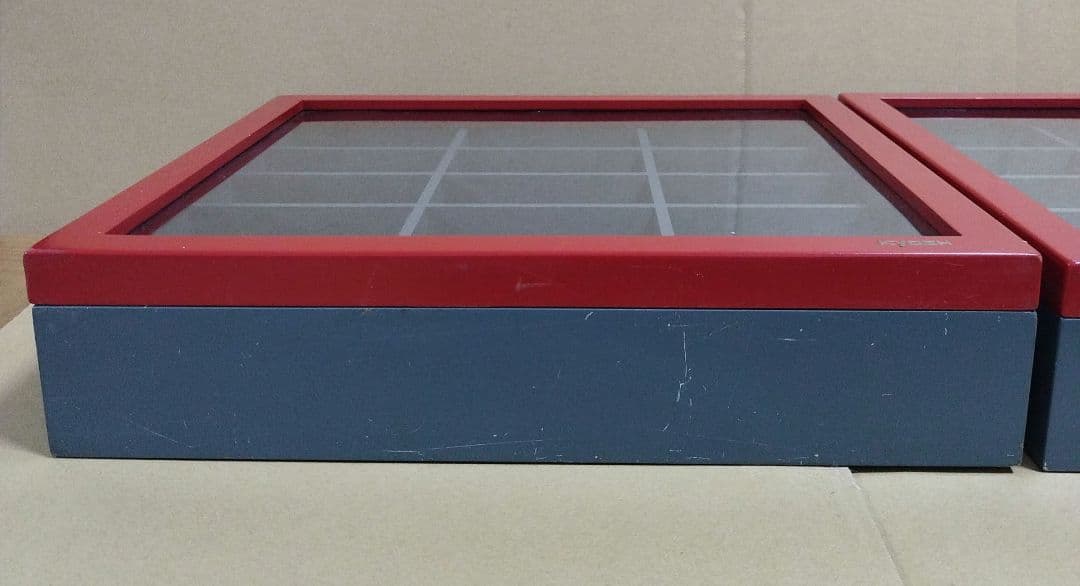 京商 木製ディスプレイケース 2個 ミニカー14台 まとめ売り