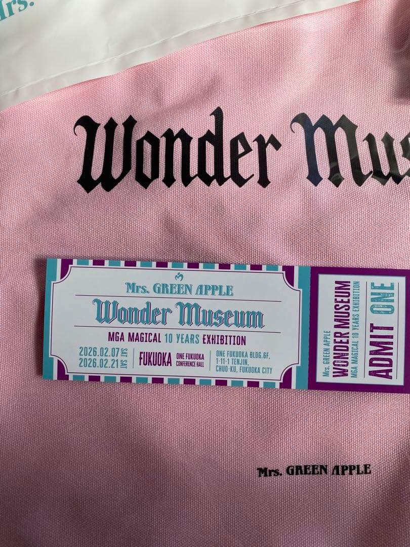 ミセスグリーンアップル　ワンダーミュージアム　福岡限定トートバッグ　アンラブレス