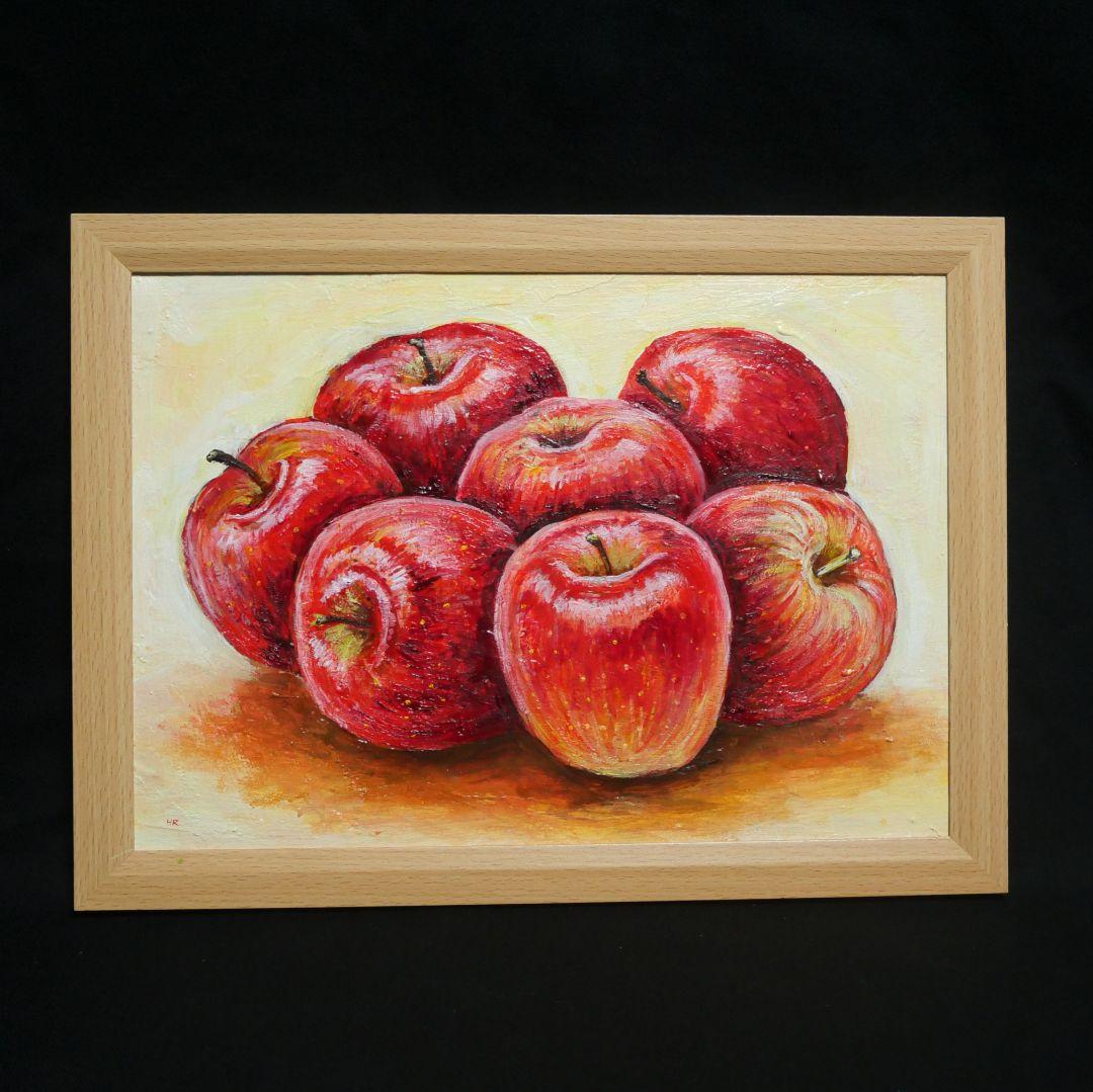 油絵 油彩 油彩画 絵画 絵【七つの林檎】