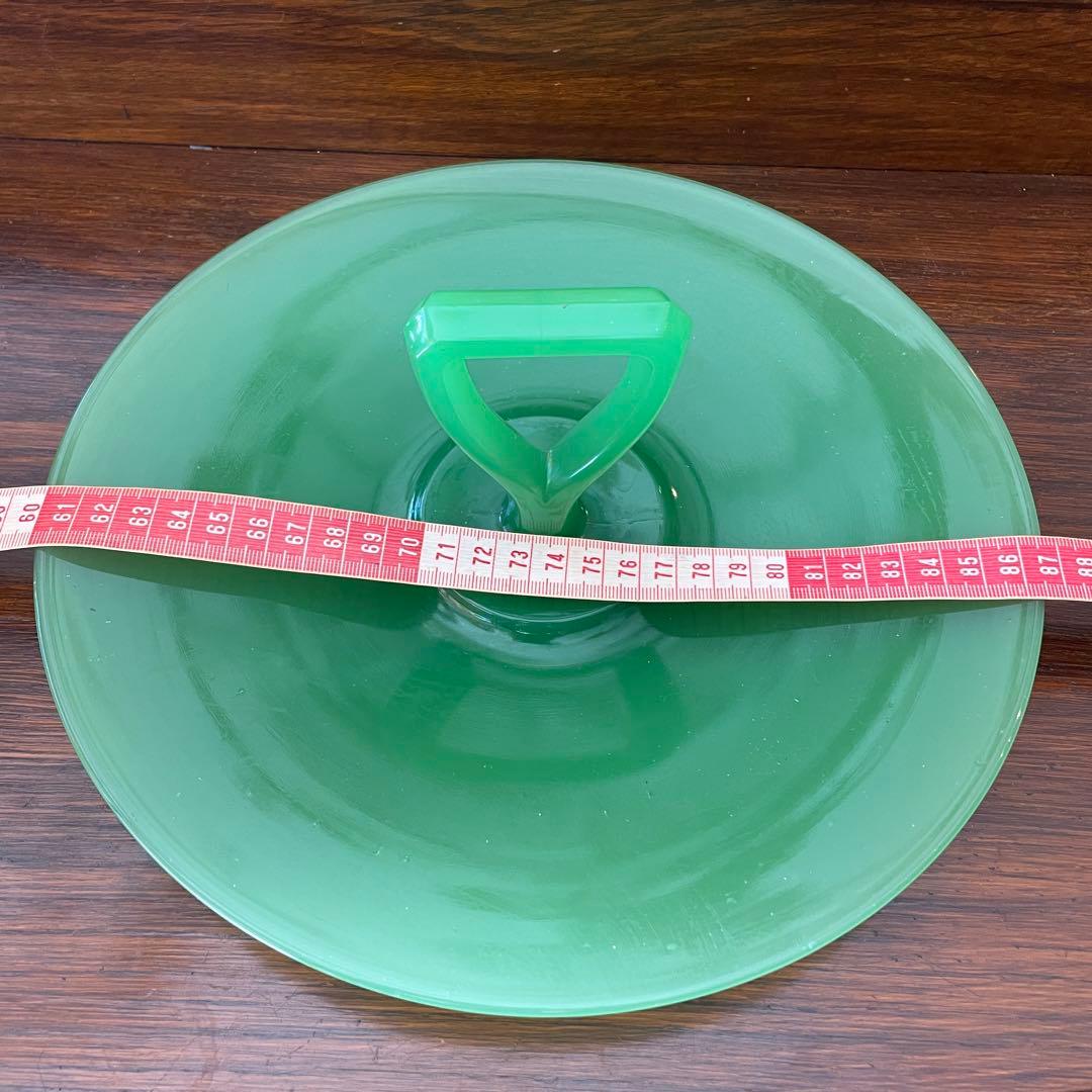 希少！ 20's〜30's 翡翠ジェダイのケーキ皿　アメリカンアンティークUSA