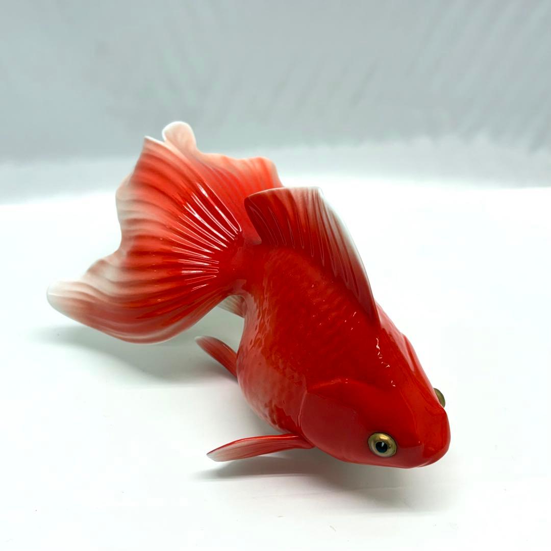 希少 オールドノリタケ 金魚 大 ボーンチャイナ 置物